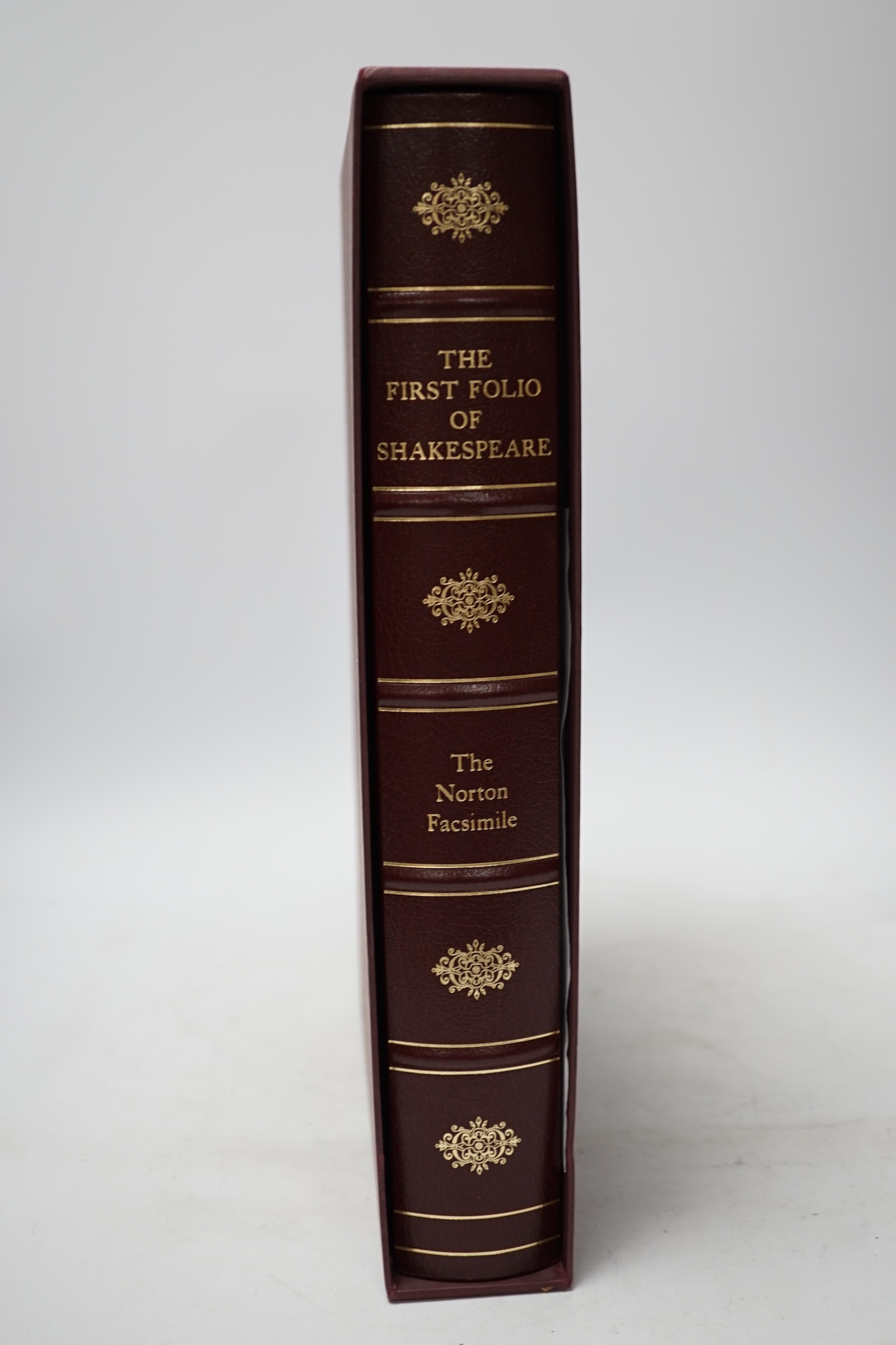Shakespeare, William - The Norton Facsimile. The First Folio of Shakespeare: based on folios in the Folger Shakespeare Library Collection ... 2nd edition, with a new introduction by Peter W.M. Blaney; publisher's maroon
